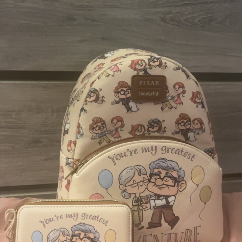 Loungefly Cream Cartoon Character Bag Set